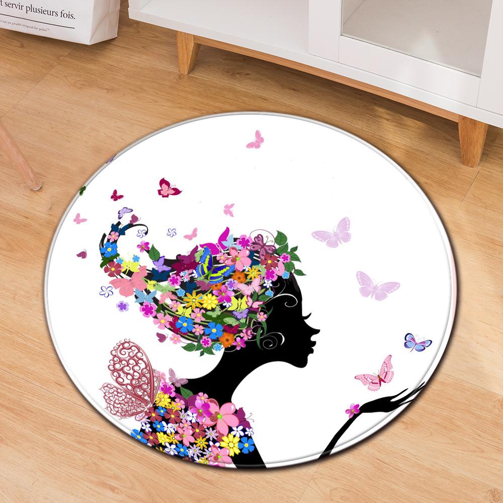 Manhole Cover Round Carpet Computer Chair Mat Office Chair Floor Mat Door Mat Foot Mat