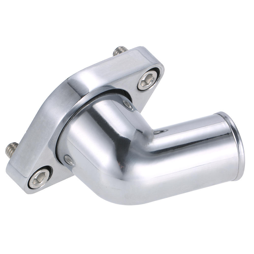 SBC BBC Polished Aluminum 15degrees Swivel Water Neck Fits SB BB for Chevy 327 350 454 396