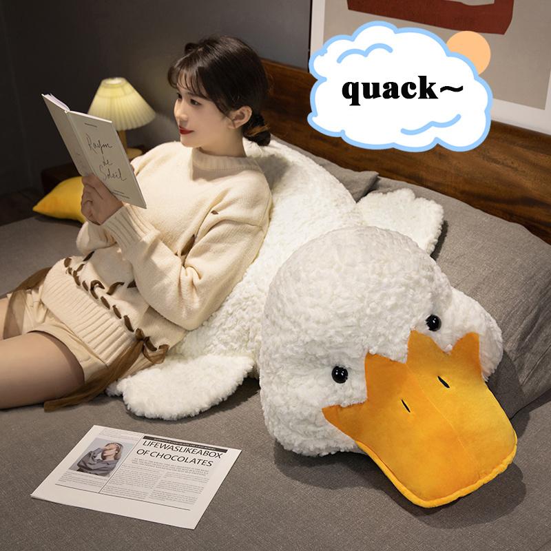 Hot 55/70/120cm Happy Duck Plush Toy Soft Duck Pillow Sofa Cushion Cute Duck Children Girlfriend Birthday Gifts Plush Toys