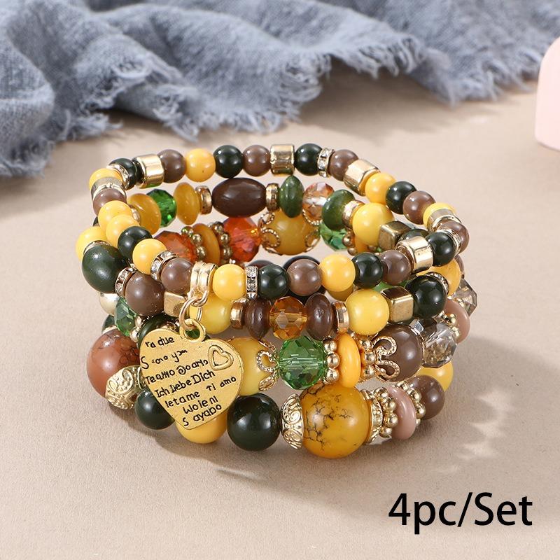 Bohemian bracelet creative tassel multi-layer beaded bracelet