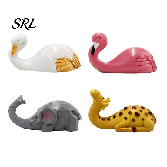 Cute Home Decor Hooks Animal Wall Hook, Flamingos/Giraffes/Swans/Elephants Shape Hanger, Self Adhesive Resin Decorative Hook for Coats Hats Towels And