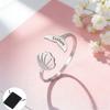 Customized Name Fishtail Shell Open Ring Stainless Steel Personalized Sweet Mermaid Fishtail Ring Fashion Jewelry Gift