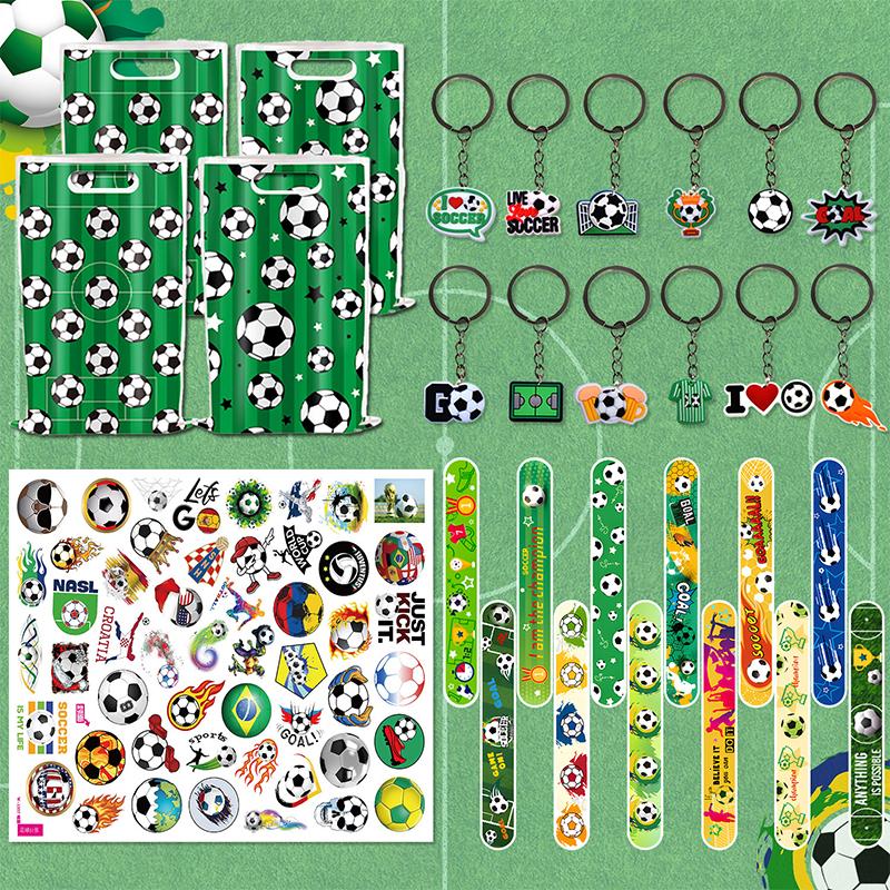 Soccer Party Decorations 2026 Party Supplies Set, Football Soccer Theme Decorations With Stickers, Keychains, Gift Boxes Bag+