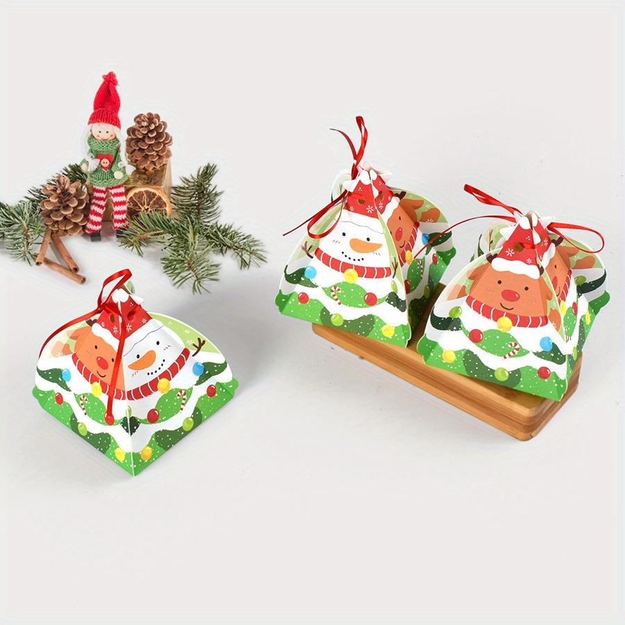 10pcs, Three-dimensional Multi-surface, Cute Pattern Box, Candy Gift Box, Folding Triangle Gift Box, Unique Shape, Gift Box, Candy Box, Surprise Box