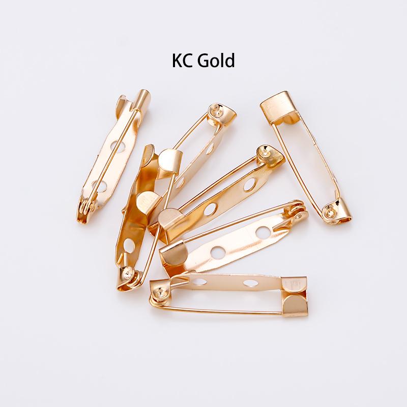 Louleur 50pcs Metal Brooch Pins Clip Base Pins Safety Pins Brooch Settings Blank Base For DIY Jewelry Making Supplies Wholesale