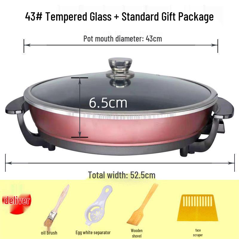 Padella Elettrica Multifunzione Antiaderente con Spedizione Gratuita – Nuovo Stile BBQ, Friggitrice per Pancake e Padella Grigliata