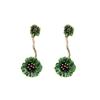 Silver Needle Creative Geometric Floral Drop Earrings - High-End, Unique Fashion Studs for Women