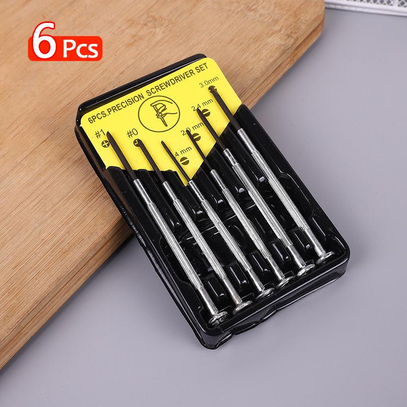 

6PCS Eyeglass Repair Tool Mini Screwdriver Set Small Precision Screwdriver Kit for Watch Electronic Jewelry Toys