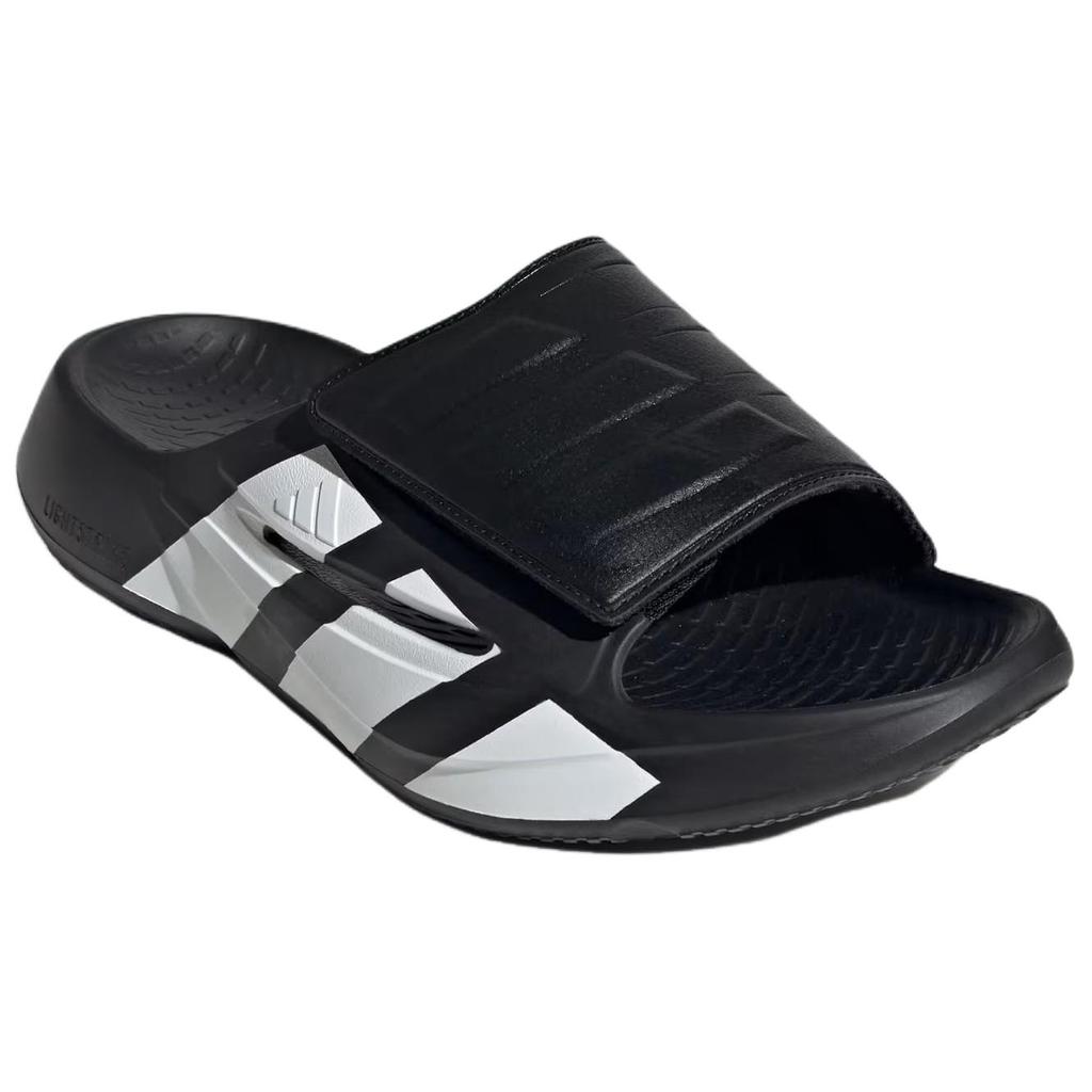 New Adidas Lightblaze Slide 'Black White' JR1253