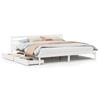 Solid Wood Bed without Mattress White 200x200 cm Pine Wood