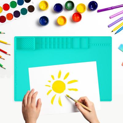 Tapete de pintura universal, superfície lisa, conveniente, silicone, almofada de pintura infantil, almofada de grafite reutilizável, material escolar