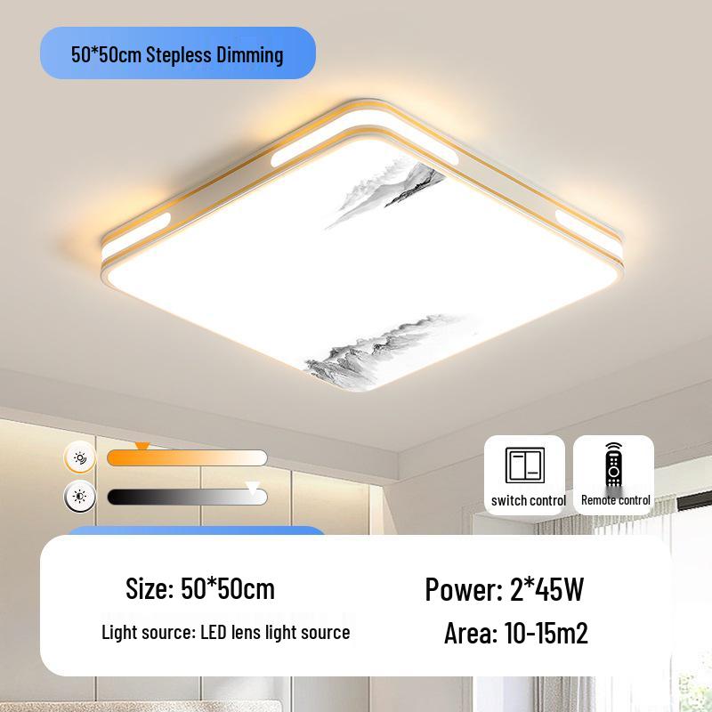 LED Square Ceiling Light - Super Bright for Bedrooms and Living Rooms, Modern 2025 Style, Ideal for Master Bedrooms and Restaurants.