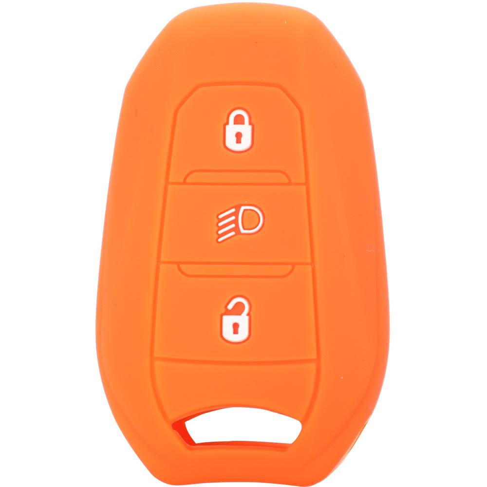 Jingyuqin Shell Cover Holder Car Key Fob Case For Peugeot 208 DS3 5008 DS5 DS6 For Citroen C4 C5 X7 Silicone Rubber Smart