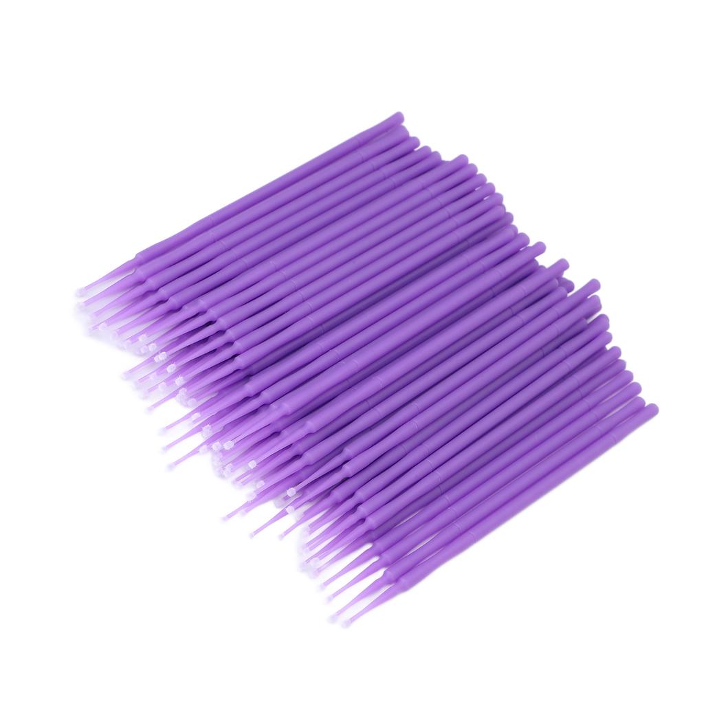 100 Stück Oraler Mikroapplikator Pinsel Lila Einwegstab Tragbar Kompaktes Dentalwerkzeug
