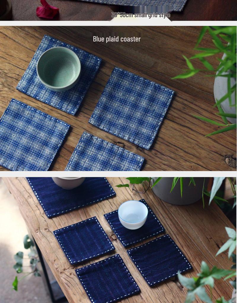 Handmade Vintage Coarse Cloth Tea Mat - Chinese Zen Style