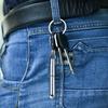 Inel de cheie pentru stilou retractabil Mâner portabil confortabil din oțel inoxidabil, rezistent, mini telescopic, pix cu bilă semnătură, accesorii pentru exterior