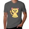 Adorable Little Cartoon Kitty Tshirt Work Outdoor Short Sleeve Tee