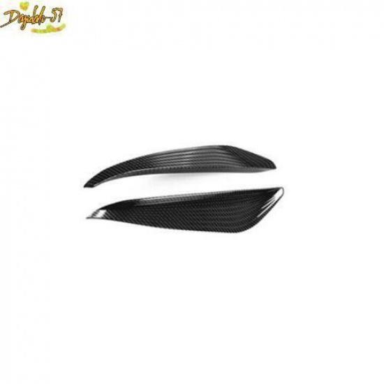 2XCarbon Fiber Rear Fog Lamp Light Eyebrow Cover Trim For Toyota BZ4X