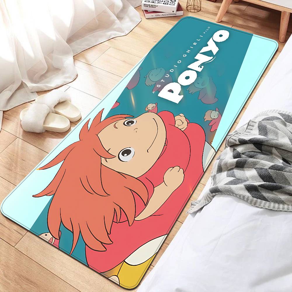 

Cute P-Ponyo Movie On The Cliff Anime Floor Mat Rectangle Anti-slip Home Soft Badmat Front Door Indoor Outdoor Mat Welcome 40x60cm