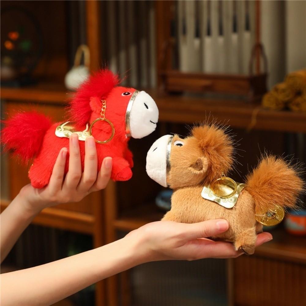 Good Luck 2026 Horse Plush Doll Mascot Dolls Zodiac Pony Figurine Festive Decor