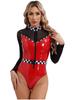 Dame Sjakkbrett Racer Bil Halloween Cosplay Speed ​​Racer Driver Bodysuit Sjakkbrett Lær Trikot Jumpsuit Sexy Uniform