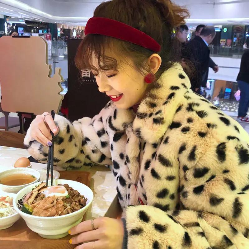 

Пальто Жіноче Крутий Стиль Жіночий Одяг Нове Штучне Хутро Леопардовий Принт Хутряне Пальто Хутро Суцільне S білий