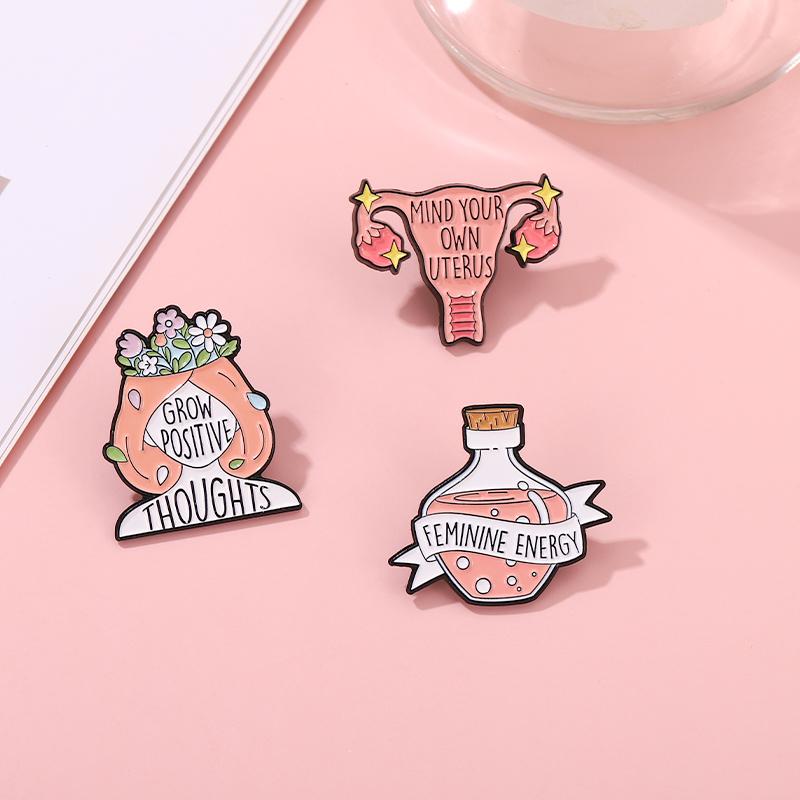 Girl Power Enamel Pins Custom Feminism Brooches Self Love The Future Is Female Lapel Badges Quotes Jewelry Gift for Friends