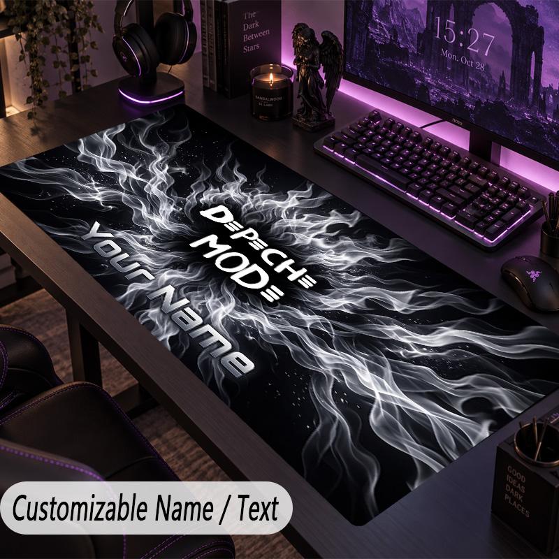 Large Mouse PadDepeche Mode Custom Name Text Personalized Desk Mat Non Slip Gaming Pad