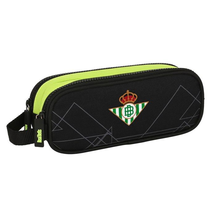 

Double pencil case - safta - M513 - 21x6x8 cm - Black/Lime Green - Synthetic polyester - Two compartments чорний