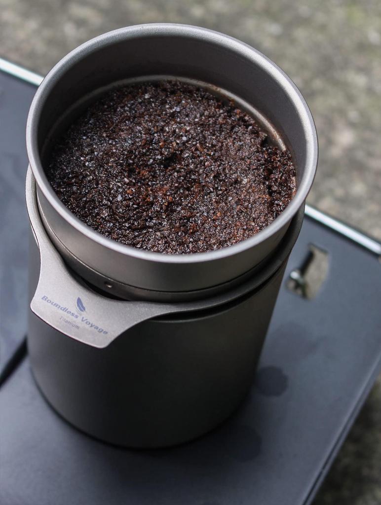 Boundless Voyage Titanium Coffee Dripper, No Paper Filters Needed, Coffee Filter Holder, 1-4 Cup Capacity, Paperless Coffee Drip, Mesh Filter, Lightwe