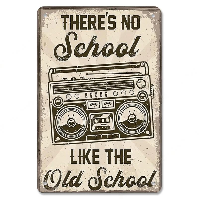 Vintage Music Posters Metal Tin Signs Retro Metal Plate Music CD Radio Guitar Singer Bar Club Wall Decor Living Room