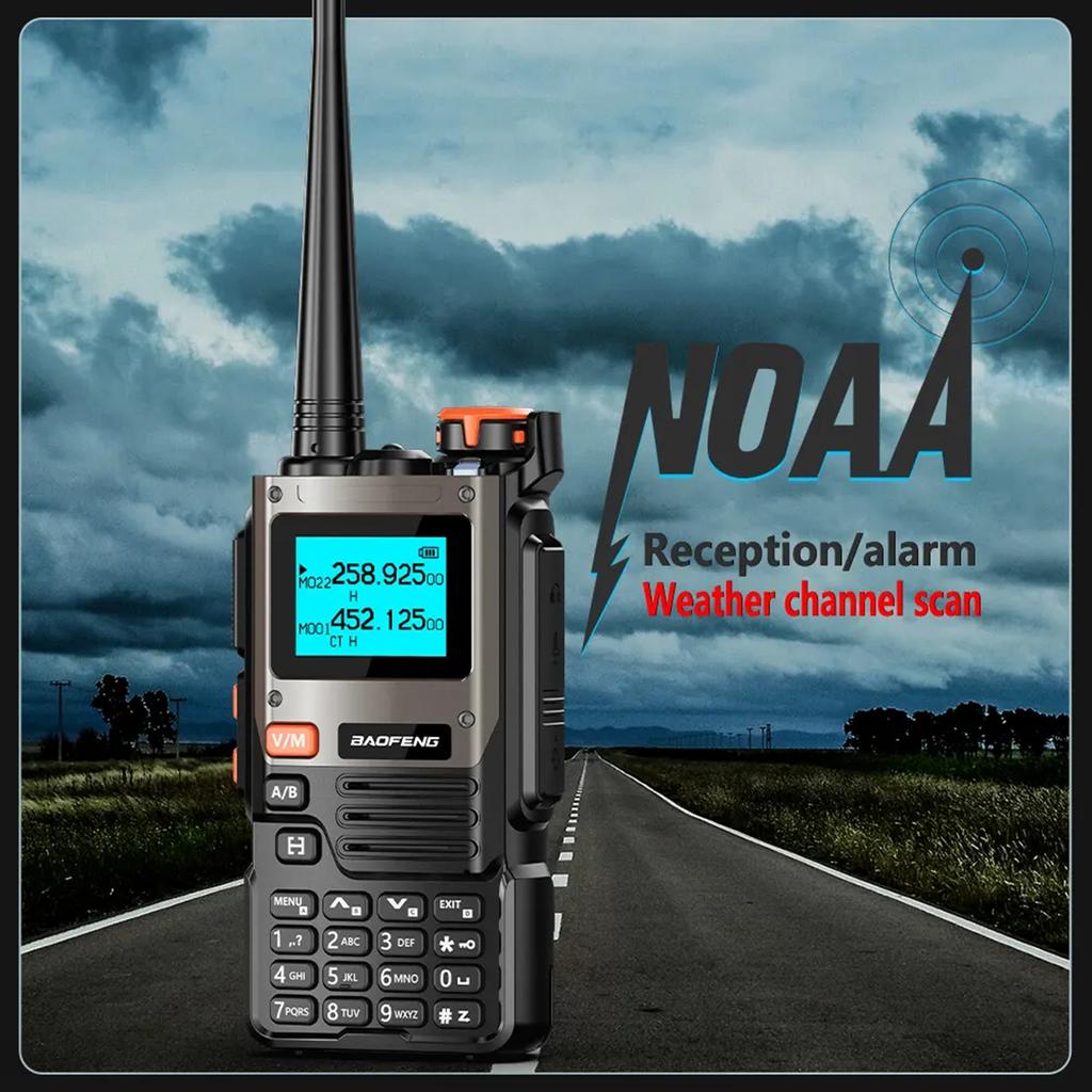 Portable 5W Walkie Talkies Long Range Wireless Interphone VHF UHF Dual Band Two Way Radio 999 Channels NOAA Weathre
