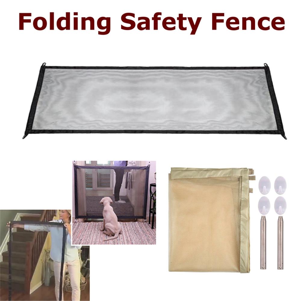 Dog Gate Ingenious Mesh Magic Pet Gate Safe Guard Safety Enclosure