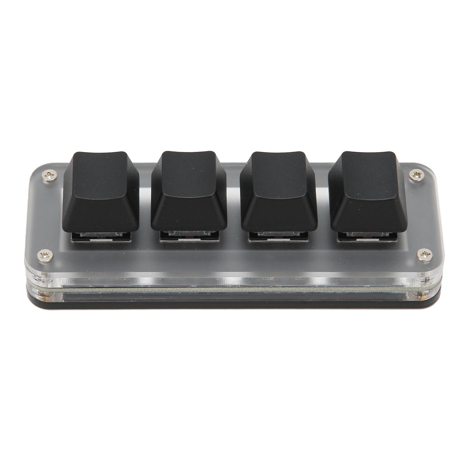 

4 полностью программируемых клавиши Мини-проводная одноручная механическая клавиатура Type C для Windows