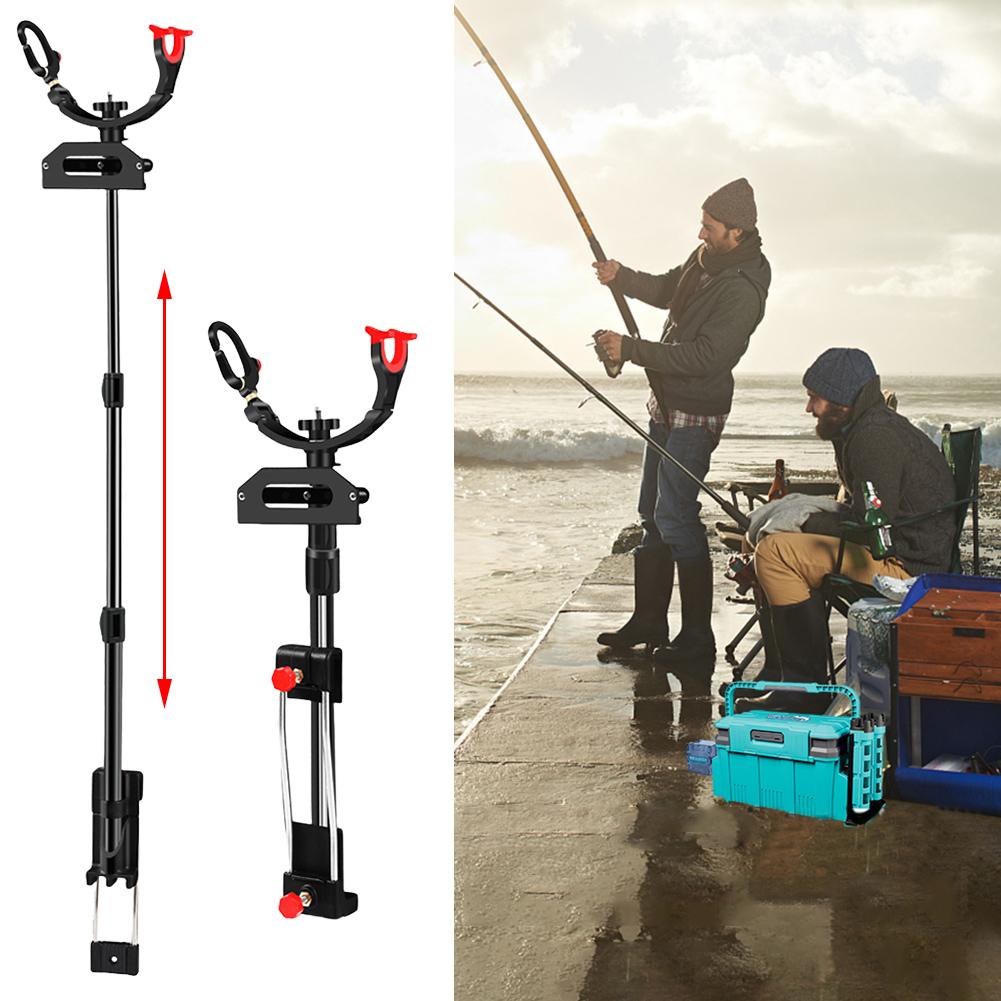 Telescopic Fishing Rod Support Stand Aluminum Alloy Fishing Rod Holder Fishing Rod Rack Adjustable Heavy Duty for Fishing China Mainland