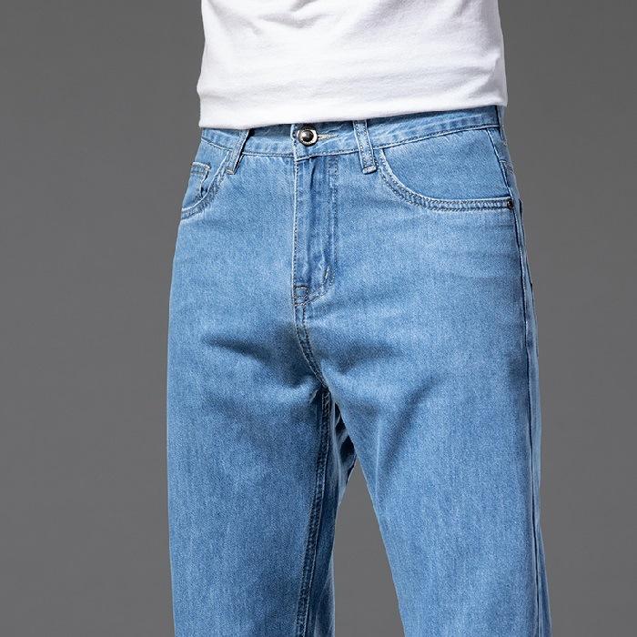 Men's Jeans Loose Straight-Legged Casual Pants Summer Business Youth Business Pants Pants Pants