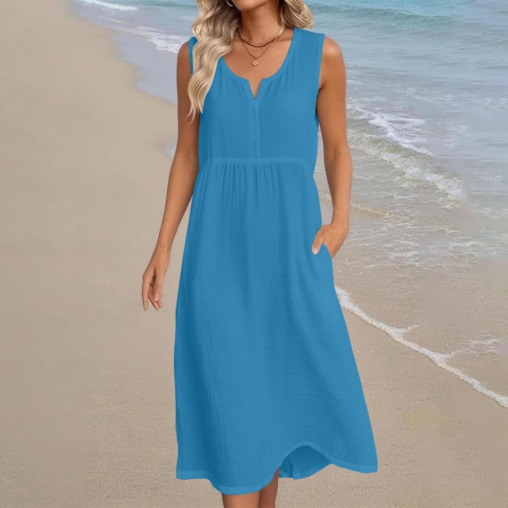 Ladies' Casual And Fashionable Sleeveless Dress