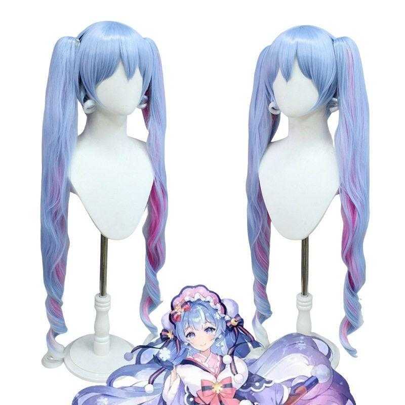 

Vocaloidcos Одежда 2023mikucosplay Женская одежда Одежда по мотивам аниме 2023 Snow Miku Wig One size fits all