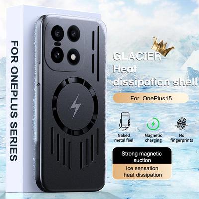 Breathable Cooling Phone Case for Oneplus 15 13T ACE5 1+15 ACE 5 3 Pro 12R 13S Mesh Heat Dissipation Magnetic for Magsafe Cover