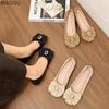 French Flats Women's Chunky Low Heel Soft Sole Pumps Versatile Bow Casual Moccasins for Women Comfortable Footwear Slip On Shoes