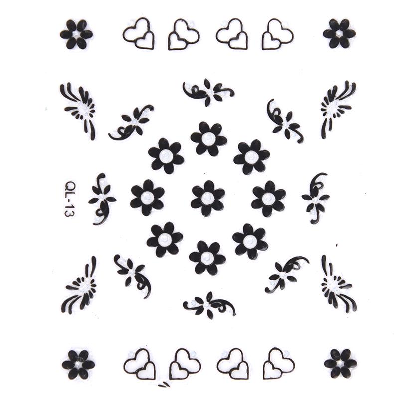 3D Nail Art Transfer Stickers 30 Sheets Flower Decals Manicure Decoration Tip