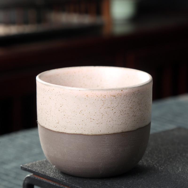 120ML Matte Creative Retro Rough Pottery Teacups Ceramic Coffee Mug Handmade Wine Cups Chinese Kung Fu Tea Cup Home Drinkware