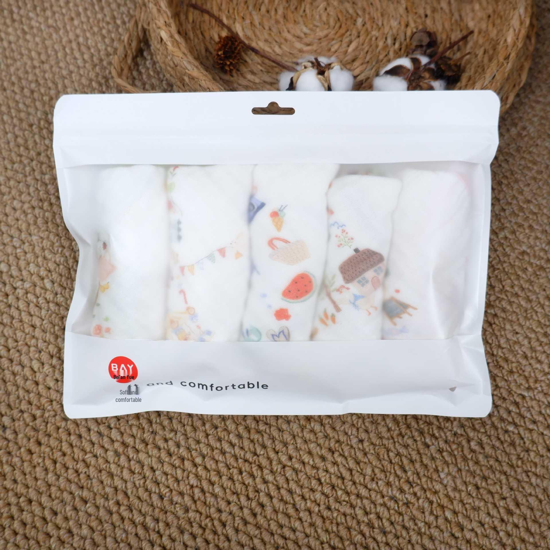 Bei An Yue 6-Layer Bamboo Cotton Baby Bib & Toddler Face Wipe - Antibacterial