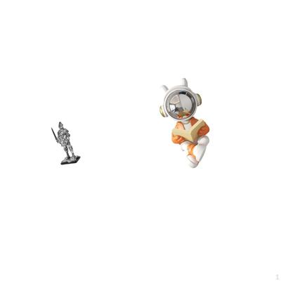 Vintage Knight Astronaut Sculpture Creative Tabletop Ornament for Entryway Bookshelf Office Desk