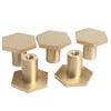 5 Piece Nordic Style Hexagon Brass Cabinet Knobs Cupboard Handle Polished Door Handles Pulls