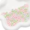 ABS Non-Porous Pearl-Plated Colored Round Beads for DIY Crafts and Fashion Accessories