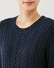 Amazon Essentials Soft Fisherman Sweater, Cable Knit, Crew Neck, Long Sleeve, Women's, Navy, Size 2XL