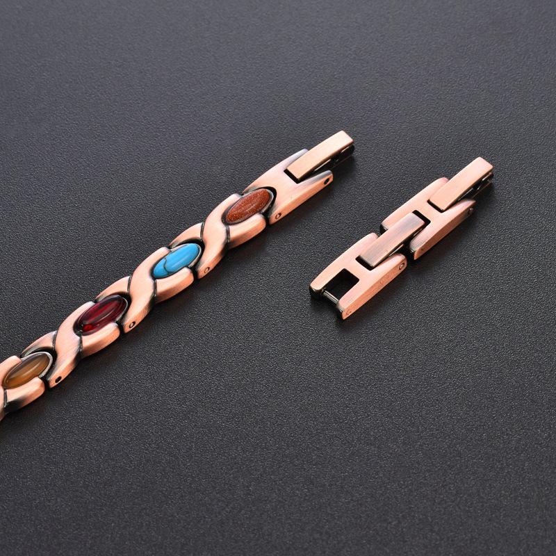 Bracelet Magnétique Coloré Turquoise et Cuivre pour Femmes - Hypoallergénique et Tendance