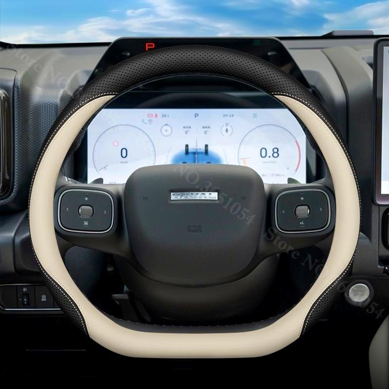 For Haval Menglong Raptor 2026-2026 Leather Breathable Car Steering Wheel Cover Anti Slip Car Handle Covers Interior Accessories
