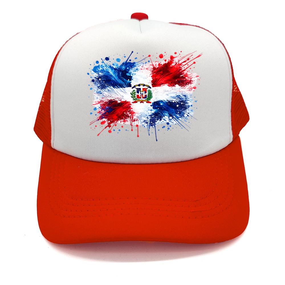 Dominican Republic Flag Baseball Cap Unisex Adjustable Mesh Hat Breathable DR Dominican Trucker Caps